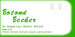 botond becker business card